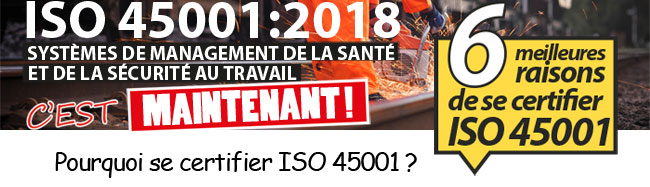 Formation et certification ISO 45001 : Santé et sécurité au travail