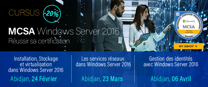 Cursus MCSA Windows Server 2016