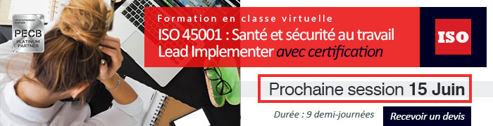 ISO 45001 en classe virtuelle le 15 Juin