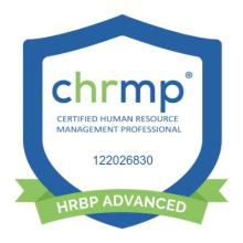 Badge de certification CHRMP HRBP Advanced
