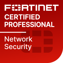 Badge de certification Fortinet Certified Professional Network Security