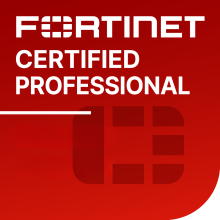 Badge de certification Fortinet Certified Professional (FCP)