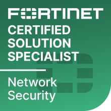 Badge de certification Fortinet Certified Solution Specialist Network Security