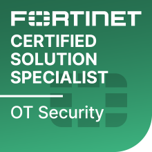Badge de certification Fortinet Certified Solution Specialist OT Security