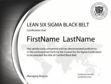 Certification Lean Six Sigma Black Belt