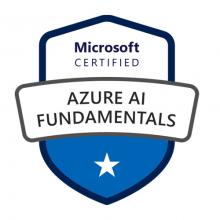 Badge de certification Azure AI Fundamentals