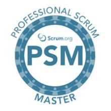 Badge du Professional Scrum Master - PSM