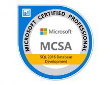 Certification MCSA SQL 2016 Database Development