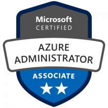 Badge de certification Microsoft Azure Administrator Associate