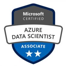 Badge de certification Microsoft Azure Data Scientist Associate