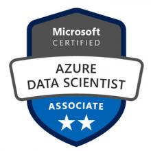 Badge de certification Microsoft Azure Data Scientist Associate