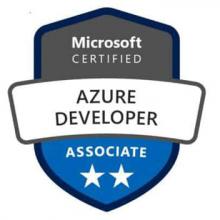 Badge de certification Microsoft Azure Developer Associate