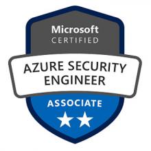 Badge de certification Microsoft Azure Security Engineer Associate